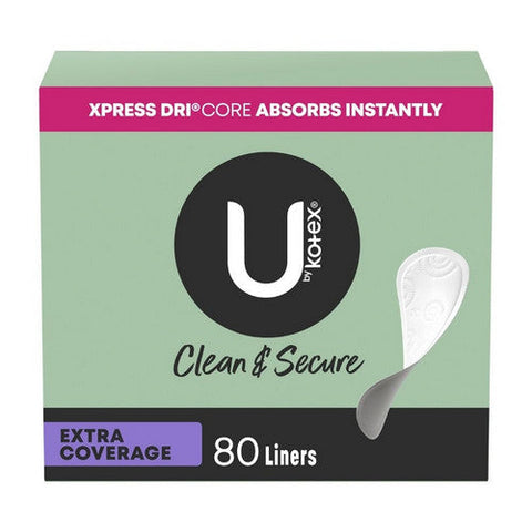 U By Kotex, Feminine Pad Pantyliner Regular, Pack Of 80 U By Kotex