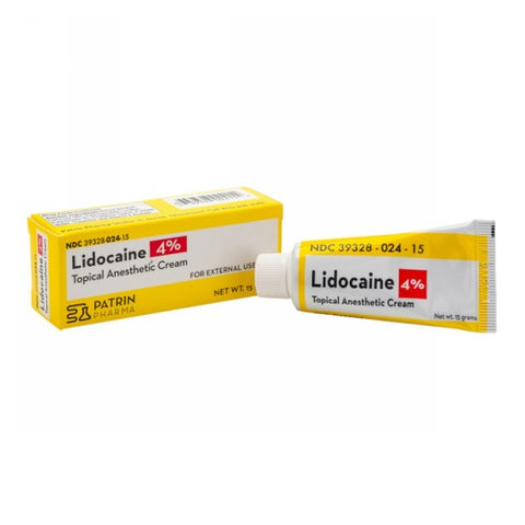 Patrin, Lidocaine 4% Topical Antiseptic Cream, 15 Grams