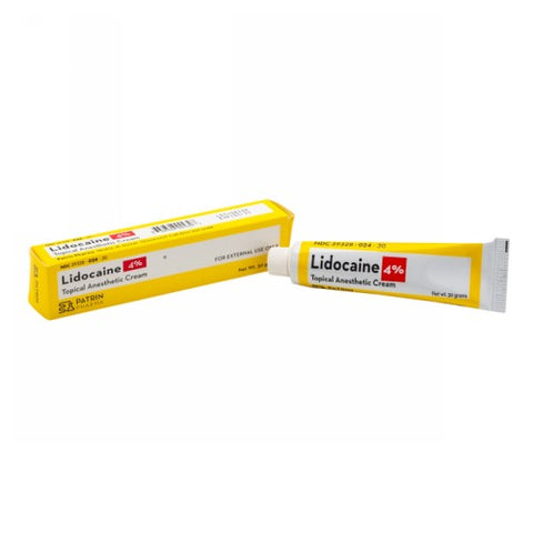 Patrin, Lidocaine 4% Topical Antiseptic Cream, 30 Grams