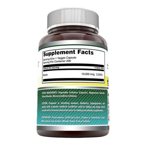 Amazing Nutrition, Amazing Formulas Biotin, 10,000 Mcg, 200 Caps Amazing Nutrition