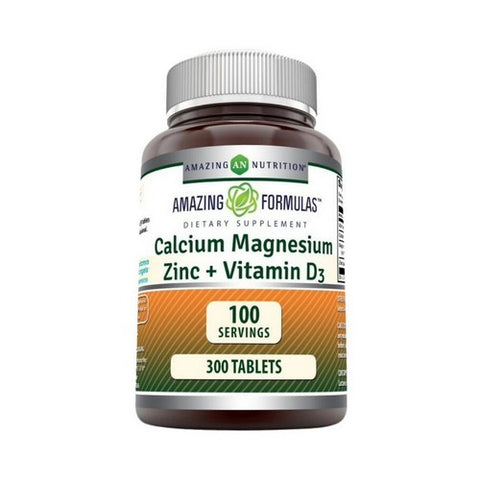 Amazing Nutrition, Calcium Magnesium Zinc Plus Vitamin D3, 300 Tabs