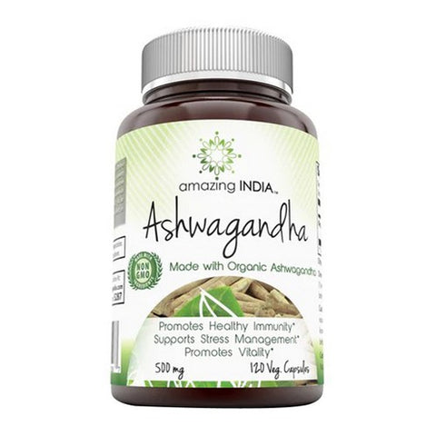 Amazing Nutrition, Amazing India Ashwagandha, 500 mg, 120 Veg Caps