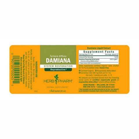 Herb Pharm, Damiana, 1 Oz Herb Pharm