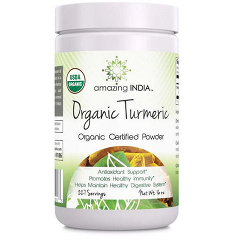 Amazing India Organic Turmeric Powder 16 Oz by Amazing Nutrition