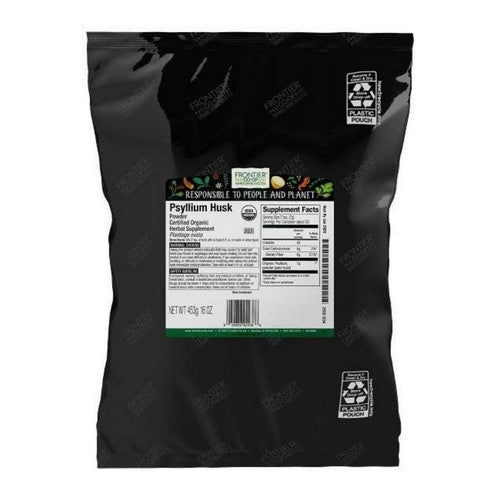 Frontier Coop, Organic Psyllium Husk Powdered, 16 Oz