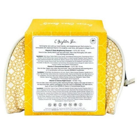 Derma e, Brighten & Go Clean Beauty Travel Kit, 1 Each