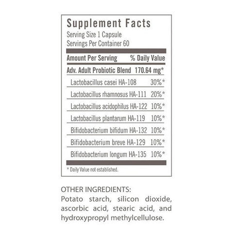 Flora, Adavanced Adult's Probiotic, 60 Caps Flora