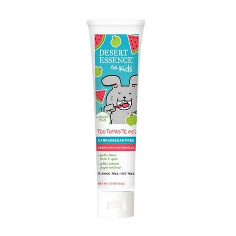 Desert Essence, Green Apple Watermelon Toothpaste Gel, 4.7 Oz