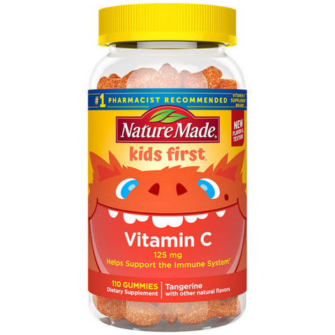 Nature Made, Kids First Vitamin C Gummies Tangerine, 125 Mg, 110 Tabs Nature Made