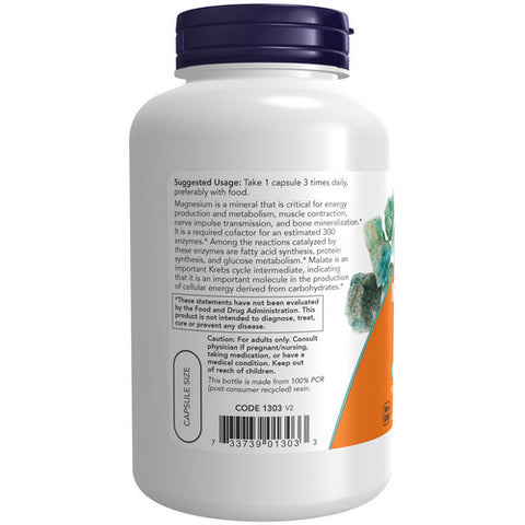 Now Foods, Magnesium Malate, 180 Veg Caps