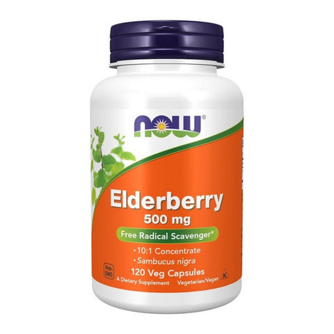 Now Foods, Elderberry, 500 mg, 120 Veg Caps