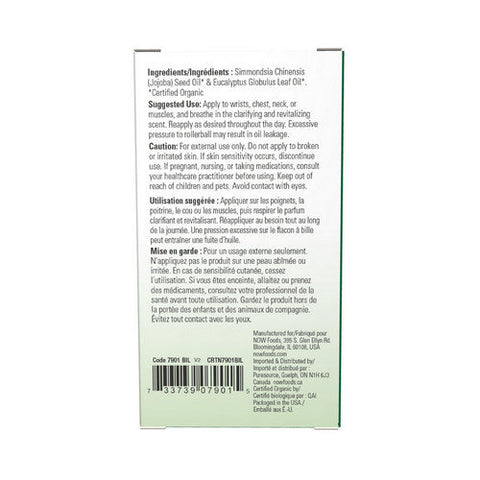 Now Foods, Organic Essential Roll-On, Eucalyptus 10 ml Now Foods
