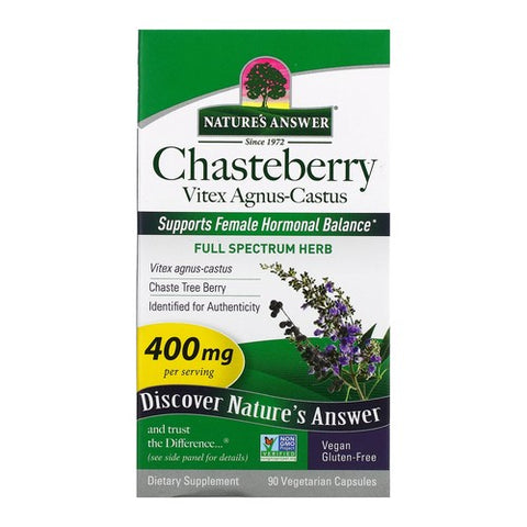 Nature's Answer, Chasteberry Vitex Angus-Castus, 400mg, 90 Veg Caps