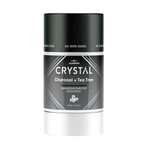 Crystal, Magnesium Enriched Deodorant Stick Charcoal And Tea Tree, Charcoal & Tea Tree 2.5 Oz