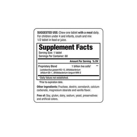 Kyolic, Kids Probiotic Kyo-Dophilus Vanilla, 1 Billion CFU, 60 Tabs Kyolic