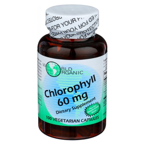 World Organics, Chlorophyll, 60 MG, 100 Caps