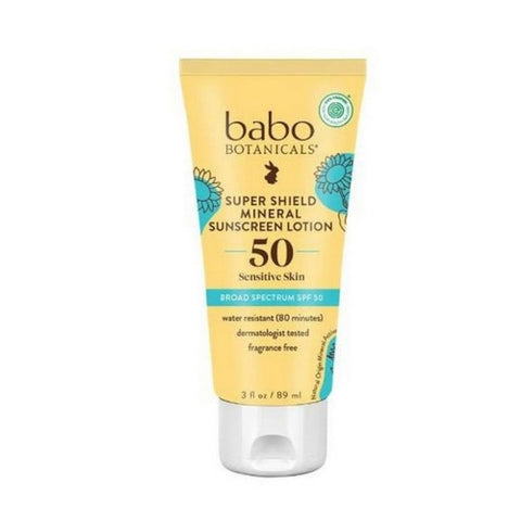 Babo Botanicals, Sheer Mineral Sensitive Gentle Sunscreen Lotion SPF 50, 3 Oz