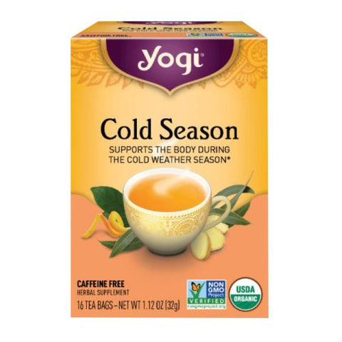 Yogi, Organic Cold Season Herbal Tea, 16 Bags