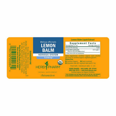 Herb Pharm, Lemon Balm Blend, 1 oz Herb Pharm