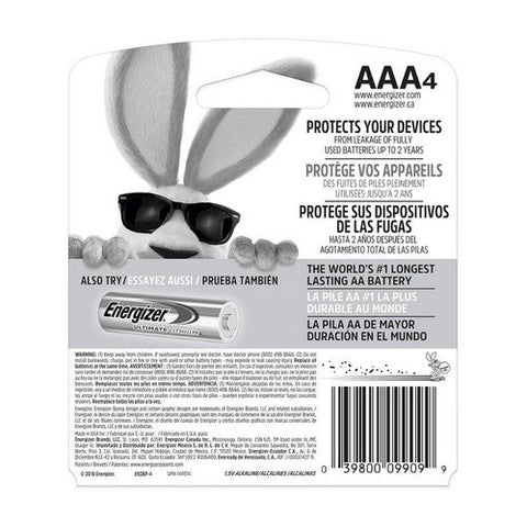 Energizer, Max Alkaline Batteries Aaa, Pack Of 4 Energizer