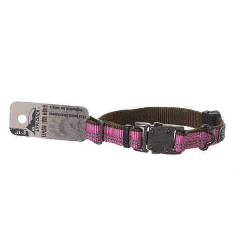 K9 Explorer Reflective Adjustable Dog Collar - Rosebud 8"-12" Long x 5/8 Wide by Coastal Pet