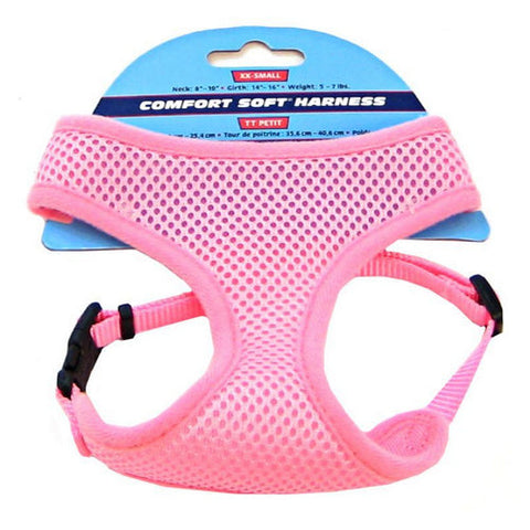 Comfort Soft Adjustable Harness - Pink XX-Small - Dogs 5-7 lbs -(Girth Size 14"-16") by Coastal Pet