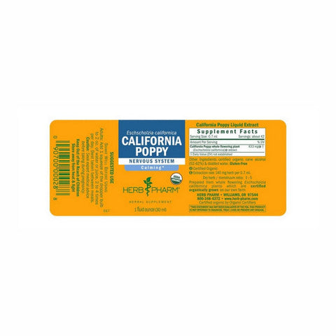 Herb Pharm, California Poppy, 1 Oz Herb Pharm