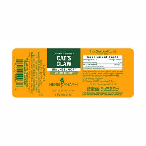 Herb Pharm, Cat's Claw Extract, 1 Oz Herb Pharm