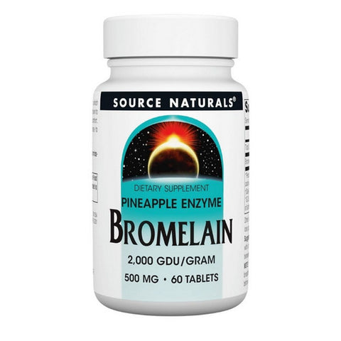 Source Naturals, Bromelain, 500 mg, 2000 GDU/G 60 Tabs