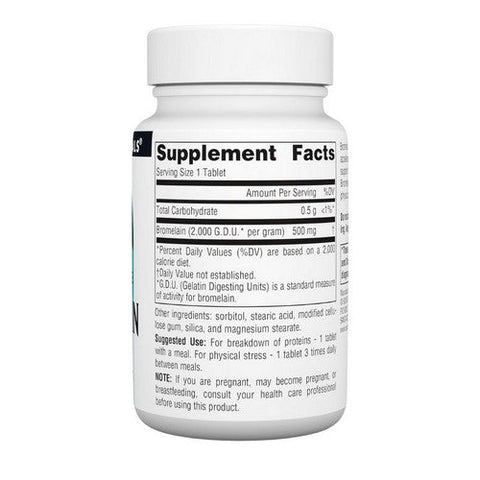 Source Naturals, Bromelain, 2000 GDU, 2000 GDU/G 60 Tabs Source Naturals