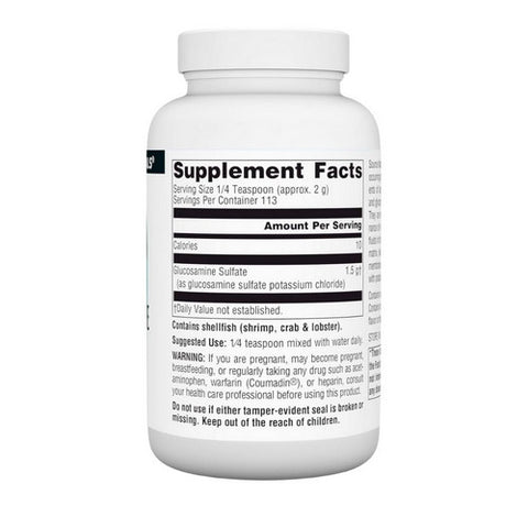 Source Naturals, Glucosamine Sulfate, Powder 8 Oz