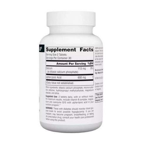 Source Naturals, Alpha Lipoic Acid, 300 MG, Timed Release 60 Tabs Source Naturals