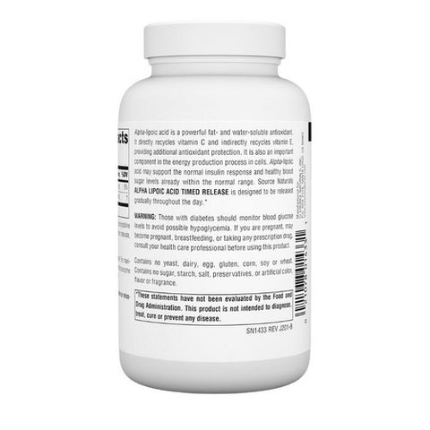 Source Naturals, Alpha Lipoic Acid, 300 MG, Timed Release 120 Tabs