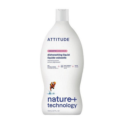 Attitude, Dishwashing Liquid Unscented, 24 Oz Attitude