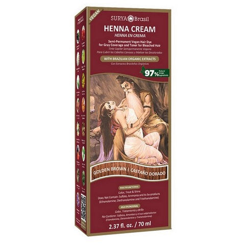 Surya Henna, Henna Cream Golden Brown, 2.31 Oz