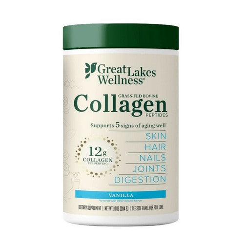 Great Lakes Wellness, Wellness Grass-Fed Bovine Collagen Peptides Vanilla, 10 Oz
