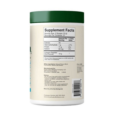 Great Lakes Wellness, Collagen Hydrolysate Vanilla, 10 Oz