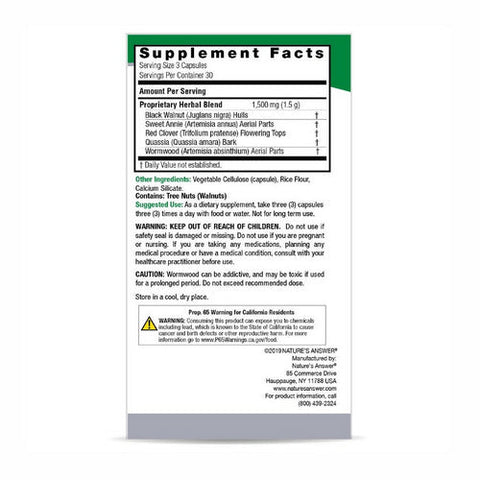 Nature's Answer, Black Walnut, 1500 Mg, 90 Veg Caps Nature's Answer