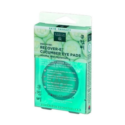 Earth Therapeutics, Cucumber Eye Pads Recover - E, .106 Oz