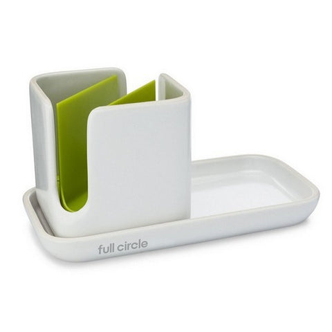 Full Circle Home, Ceramic Sink Caddy White, I Count
