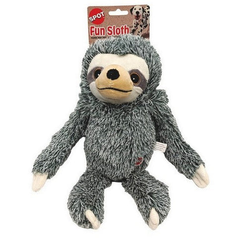 Spot Fun Sloth Plush Dog Toy Assorted Colors 13" 1 count by Spot