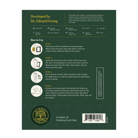 Global Healing Center, Dr. Group's Foot Pads, 10 Pieces Global Healing Center