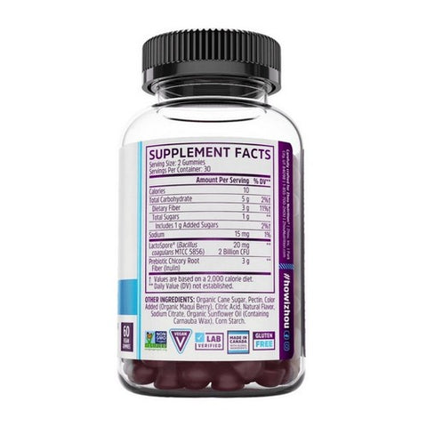 Zhou Nutrition, Gut Guru Probiotic Gummies, 60 Count