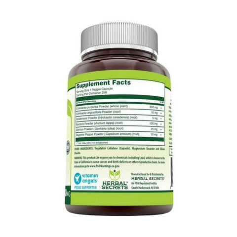Amazing Nutrition, Herbal Secrets Echinacea & Goldenseal Root, 450 mg, 250 VegCaps Amazing Nutrition