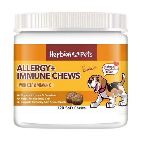 Herbion Naturals, Allergy + Immune Dog Chews, 120 Count