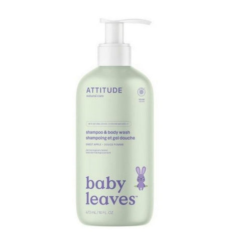 Attitude, Baby Leaves 2-in-1 Shampoo Apple, 16 Oz