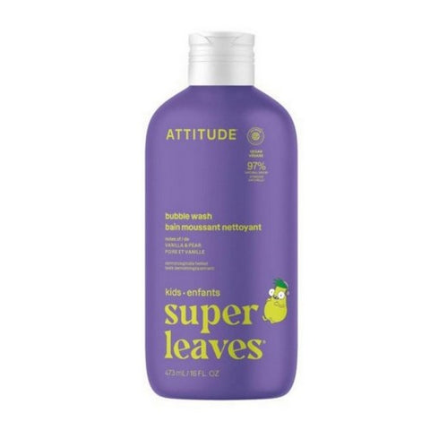 Attitude, Little Leaves Bubble Bath Vanilla & Pear, 16 Oz