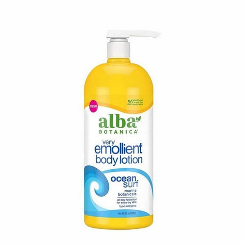 Alba Botanica, Very Emollient Body Lotion Ocean Surf, 32 Oz
