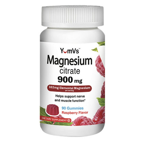 Yum-V's, Magnesium Citrate Raspberry, 900 mg, 90 Gummies