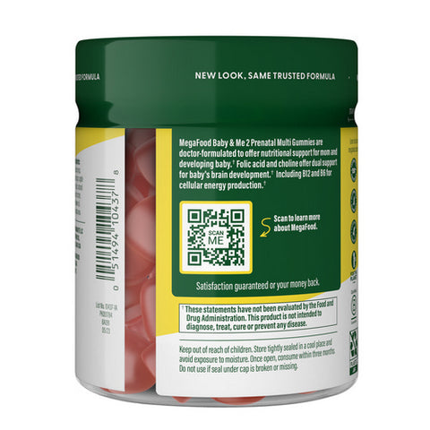 MegaFood, Baby And Me 2 Prenatal Multi Gummies, 60 Count